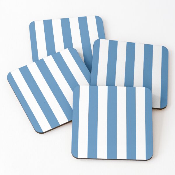 Item preview, Striped White And Steel Blue Pattern designed and sold by pattern-archive.