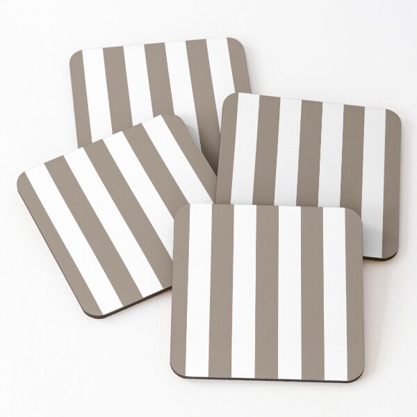 Item preview, Striped White And Taupe Pattern designed and sold by pattern-archive.