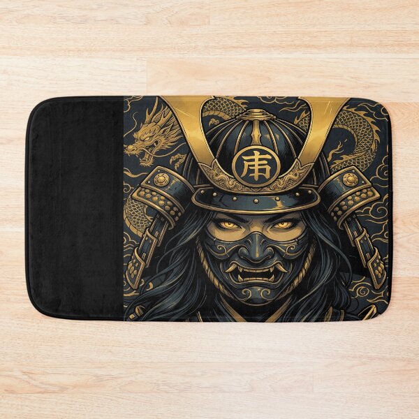 Item preview, Samurai Warrior with Dragon Background designed and sold by leslygelbq.