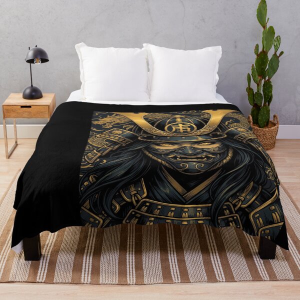 Item preview, Samurai Warrior with Dragon Background designed and sold by leslygelbq.