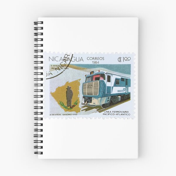 Item preview, Nicaragua 1984 Train Railway Vintage Postage Stamp designed and sold by red-amber65.