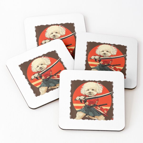 Item preview, Samurai Bichon Frise Japanese Style Illustration designed and sold by titanlevi.