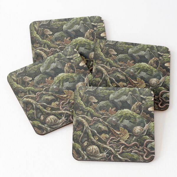 Item preview, Goblincore Forest Floor – Earthworms Snails Mushrooms Dark Nature Cottagecore Aesthetic designed and sold by cr6zym1nd.