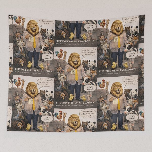 Item preview, The Emperor Has No Clothes — Animal Fable Satire designed and sold by SammyMorry.