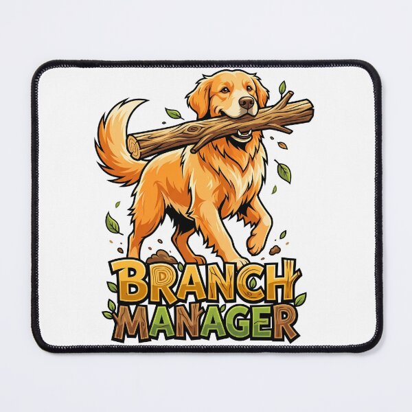 Item preview, Executive Branch Manager Dog Carrying Large Wood Stick Design designed and sold by Tong4130.