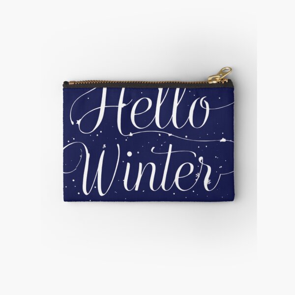 Item preview, Elegant White Hello Winter Cursive Typography with Snowflakes designed and sold by PACS0011.