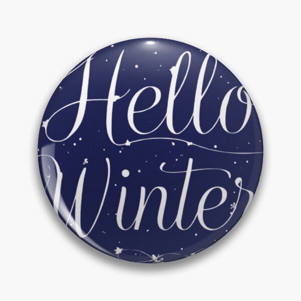 Item preview, Elegant White Hello Winter Cursive Typography with Snowflakes designed and sold by PACS0011.