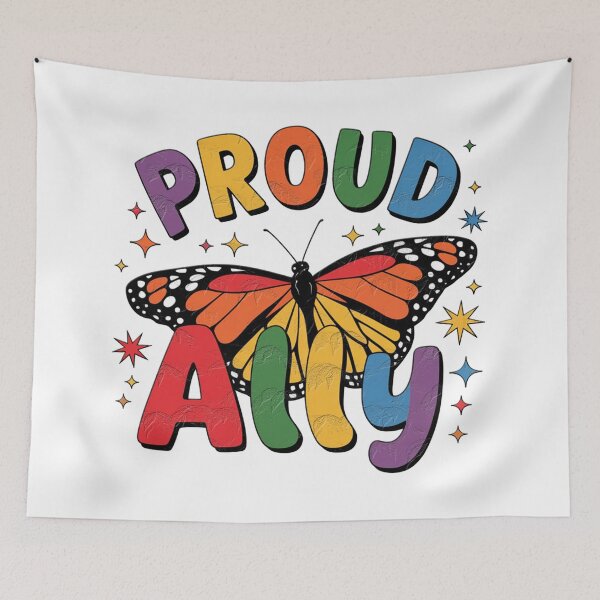 Item preview, Retro "Proud Ally" LGBTQ+ designed and sold by KrisGraphic45.