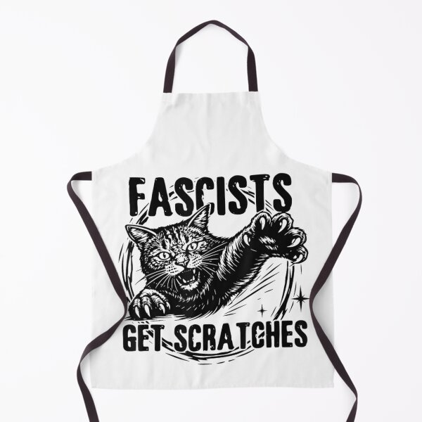 Item preview, Fascists Get Scratches Funny Angry Cat Political Humor designed and sold by Jone Cham.