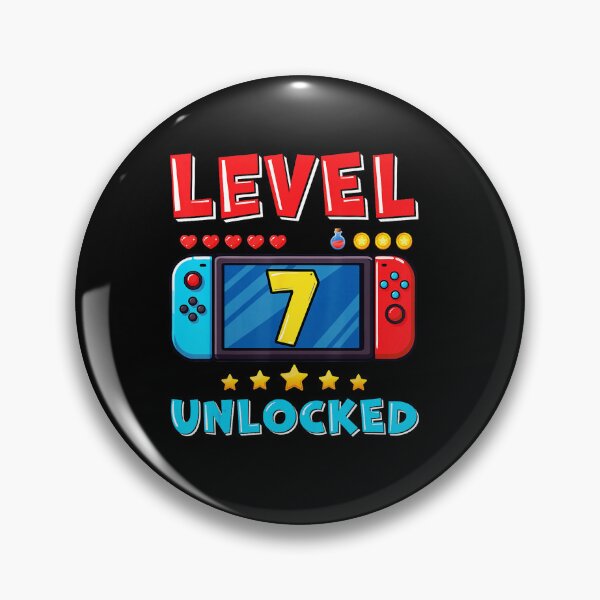 Item preview, Level 7 Unlocked Gamer Birthday Retro Game Console  designed and sold by FGTV2021.