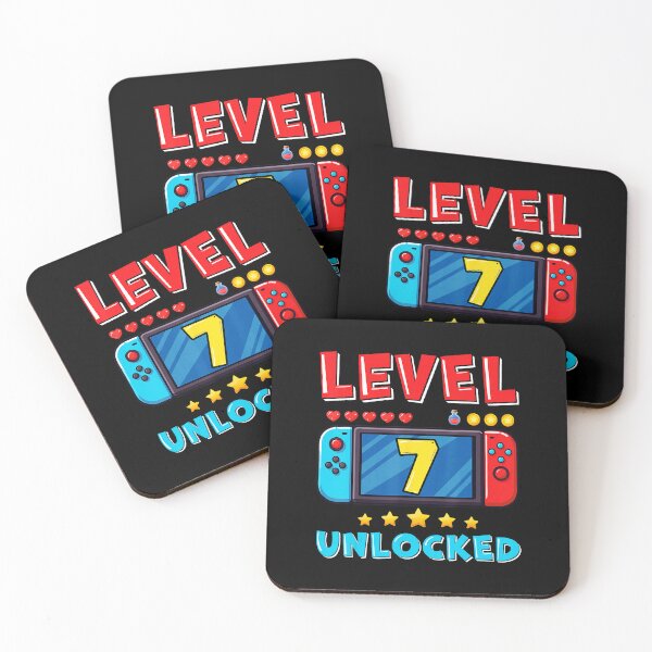 Item preview, Level 7 Unlocked Gamer Birthday Retro Game Console  designed and sold by FGTV2021.