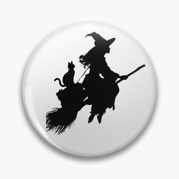 Item preview, Stylish Witch Traveling Silhouette designed and sold by BlondeBalance.