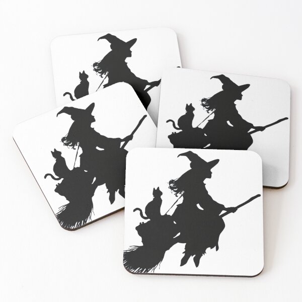 Item preview, Stylish Witch Traveling Silhouette designed and sold by BlondeBalance.