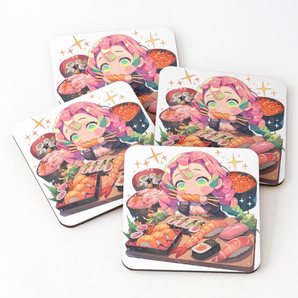 Item preview, Mitsuri Kanroji Demon Slayer Chibi Sushi Party designed and sold by Spraykart.