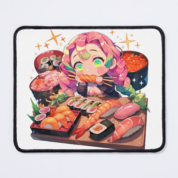 Item preview, Mitsuri Kanroji Demon Slayer Chibi Sushi Party designed and sold by Spraykart.
