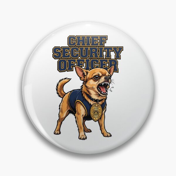 Artikelvorschau, Chief Security Officer Tiny Dog Belling At Nothing Vector entworfen und verkauft von Tong4130.