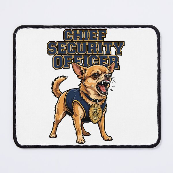Item preview, Chief Security Officer Tiny Dog Barking At Nothing Vector designed and sold by Tong4130.