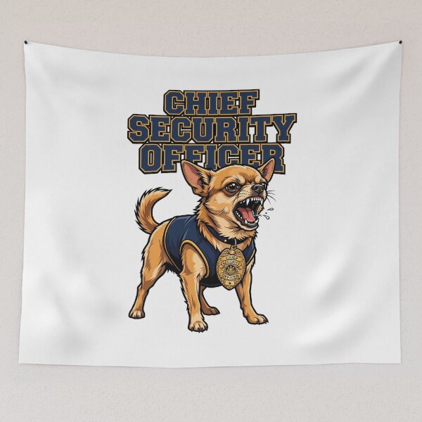 Item preview, Chief Security Officer Tiny Dog Barking At Nothing Vector designed and sold by Tong4130.