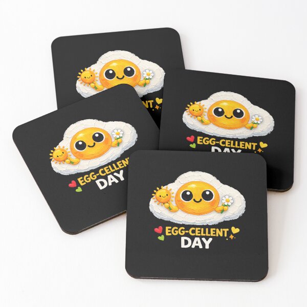 Item preview, Egg-Cellent Day Cute Fried Egg designed and sold by Liv Solara.