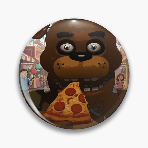 Item preview, Freddy Fazbear eating pizza at amusement park designed and sold by florancouriei.