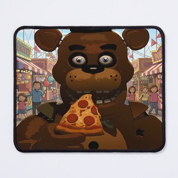 Item preview, Freddy Fazbear eating pizza at amusement park designed and sold by florancouriei.