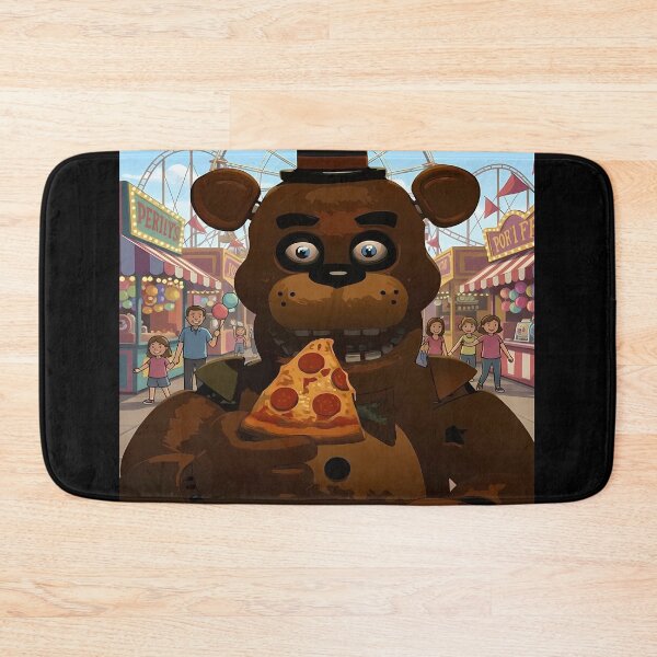 Item preview, Freddy Fazbear eating pizza at amusement park designed and sold by florancouriei.