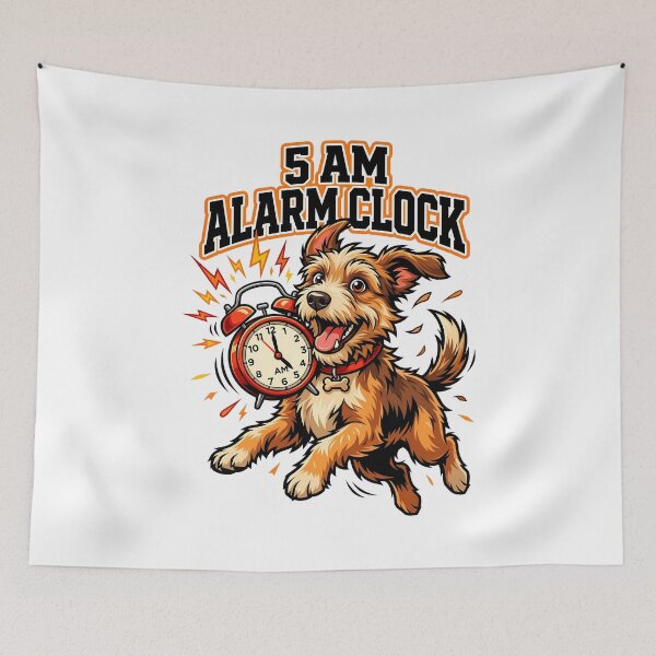 Item preview, Morning Alarm Clock Dog Barking Early Illustration Design designed and sold by Tong4130.