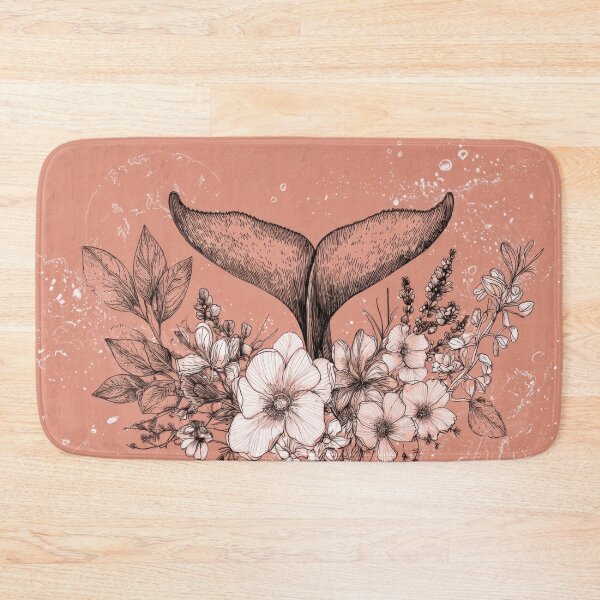 Item preview, Whale tail with floral design designed and sold by anytka.