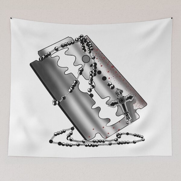 Item preview, Razor and rosary  designed and sold by SpookyPieGuy.