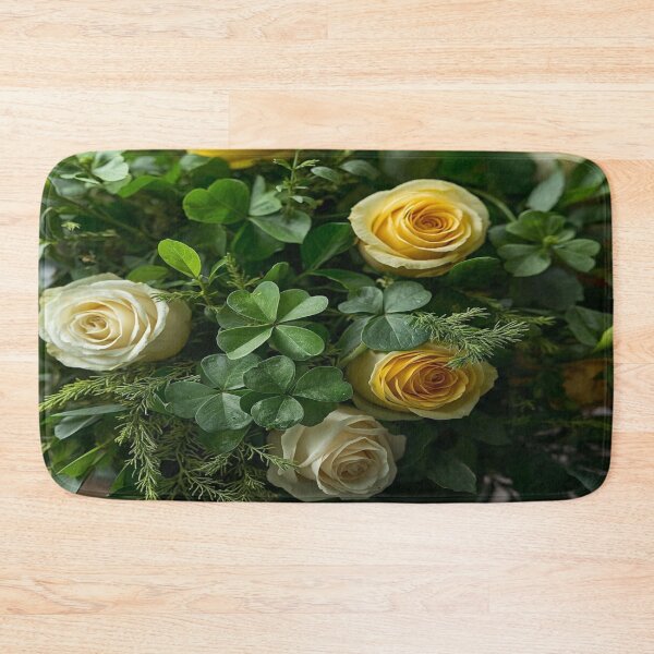 Item preview, Spring Awakening: Yellow Roses & Green Clover Botanical Art designed and sold by SpazticGoat.