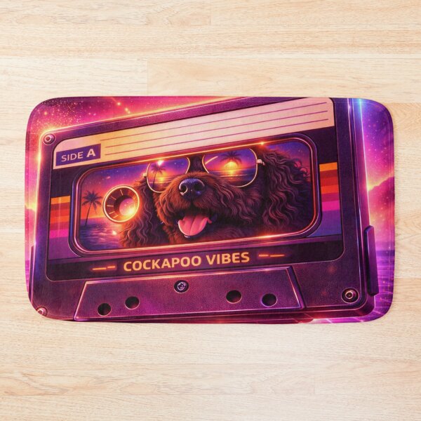 Item preview, Cockapoo Vibes Retro Cassette Art- Cool 80s Cockapoo Aesthetic Illustration designed and sold by Cockapoo Society.