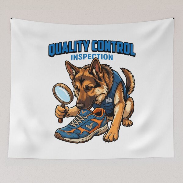 Item preview, Strict Quality Control Inspector Dog Sniffing Shoe Art designed and sold by Tong4130.