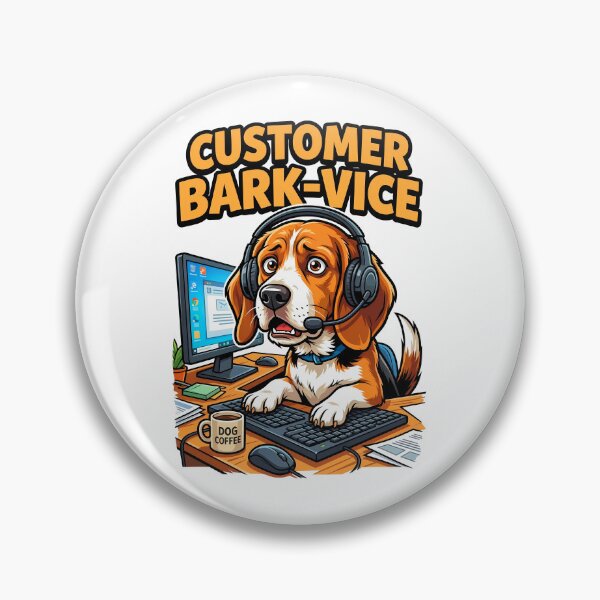 Item preview, Customer Bark Service Dog Wearing Office Headset Vector designed and sold by Tong4130.