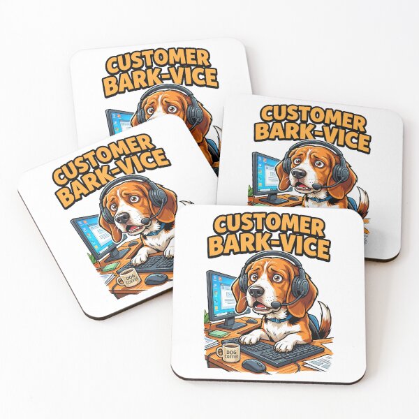 Item preview, Customer Bark Service Dog Wearing Office Headset Vector designed and sold by Tong4130.