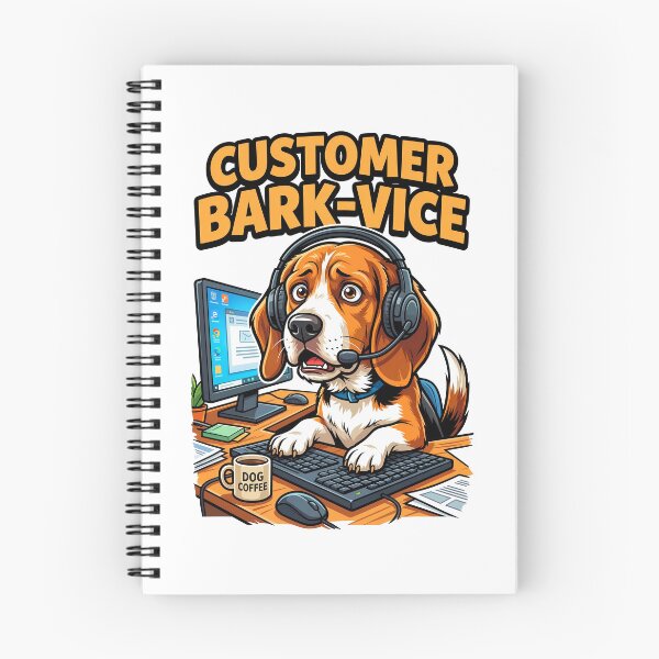 Item preview, Customer Bark Service Dog Wearing Office Headset Vector designed and sold by Tong4130.