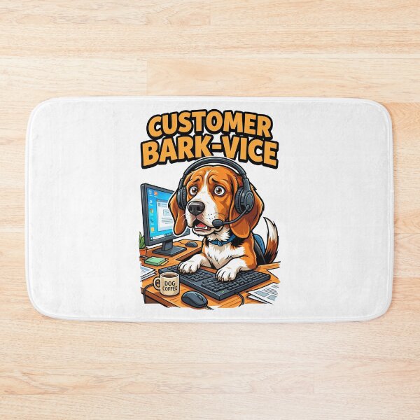 Item preview, Customer Bark Service Dog Wearing Office Headset Vector designed and sold by Tong4130.