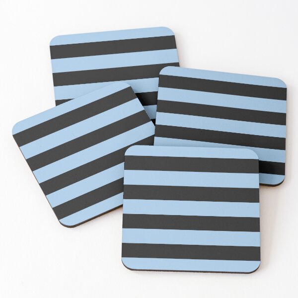 Artikelvorschau, Gestreiftes Muster in Schwarz und Hellblau entworfen und verkauft von pattern-archive.