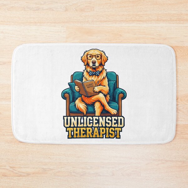 Item preview, Unlicensed Therapist Dog Listening With Nerd Glasses Design designed and sold by Tong4130.