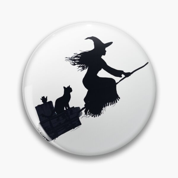 Item preview, Stylish Witch Traveling Silhouette designed and sold by BlondeBalance.