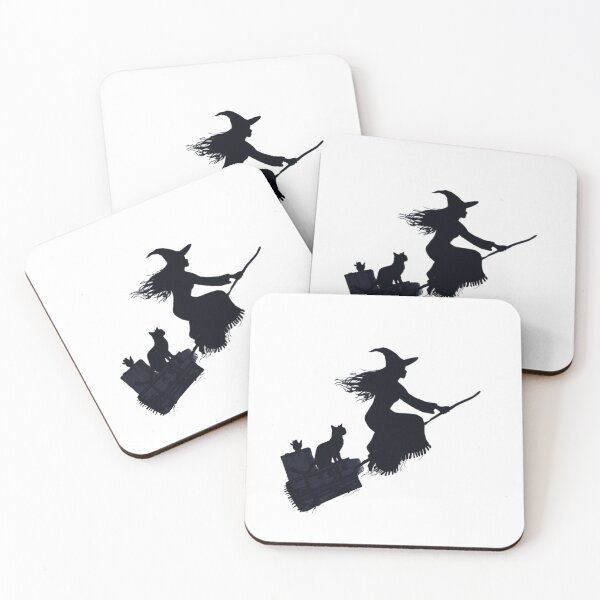 Item preview, Stylish Witch Traveling Silhouette designed and sold by BlondeBalance.