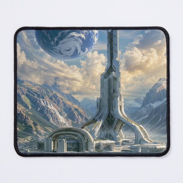 Item preview, Futuristic Cityscape with Planet designed and sold by florancouriei.