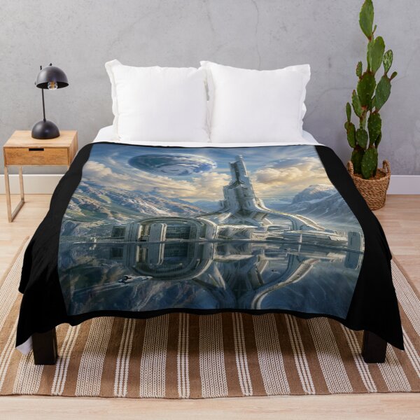 Item preview, Futuristic Cityscape with Planet designed and sold by florancouriei.
