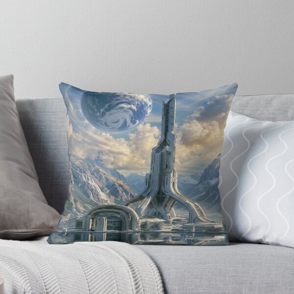 Item preview, Futuristic Cityscape with Planet designed and sold by florancouriei.