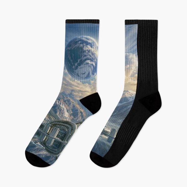 Item preview, Futuristic Cityscape with Planet designed and sold by florancouriei.