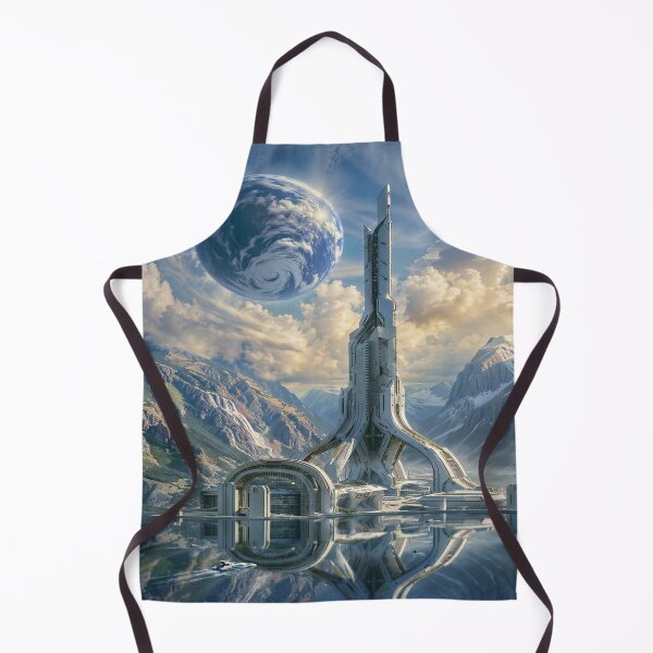 Item preview, Futuristic Cityscape with Planet designed and sold by florancouriei.