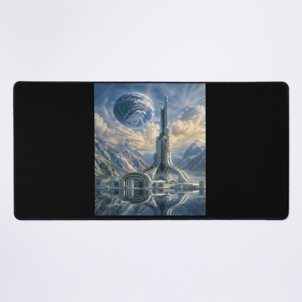 Item preview, Futuristic Cityscape with Planet designed and sold by florancouriei.
