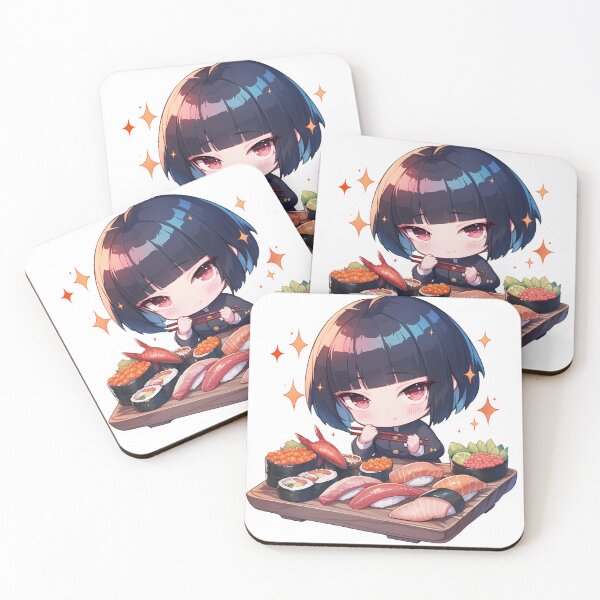Item preview, Tae Takemi Persona 5 Chibi Sushi Dark Hair Mood designed and sold by Spraykart.