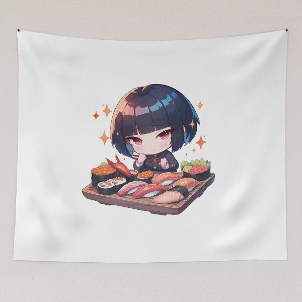 Item preview, Tae Takemi Persona 5 Chibi Sushi Dark Hair Mood designed and sold by Spraykart.