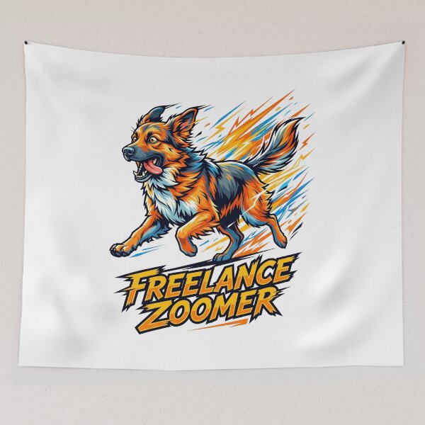 Item preview, Professional Zoomies Coordinator Dog Running Fast Illustration Art designed and sold by Tong4130.
