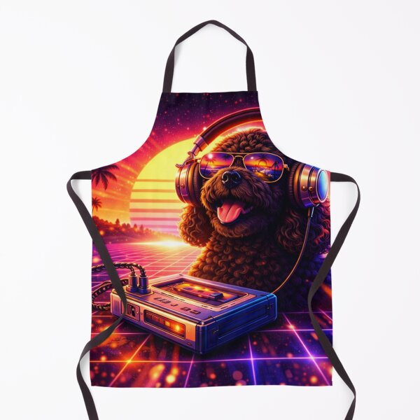 Item preview, Cockapoo Retro Music Vibes Art - Cool 80s Cockapoo DJ Aesthetic Illustration designed and sold by Cockapoo Society.